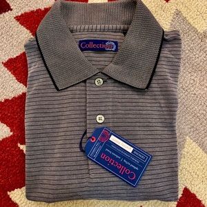 Roundtree & Yorke Grey and Black Polo! NWT!